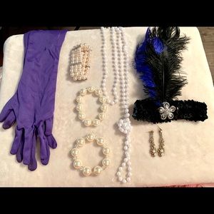 Dapper Girl Costumer Accessory Jewelry and Wig